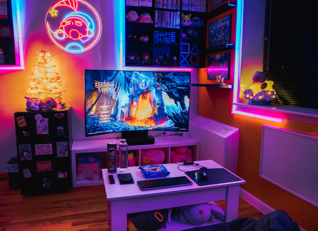 Gaming Room Neon Setup